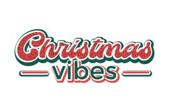 Christmas Vibes PNG. Retro Christmas Sublimation PNG. Product Image 2