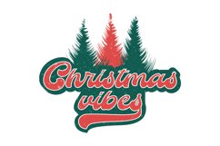 Christmas Vibes PNG. Retro Christmas Sublimation PNG. Product Image 7