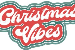 Christmas Vibes PNG. Retro Christmas Sublimation PNG. Product Image 3