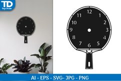 Racket Clock Svg Product Image 1