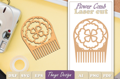 20 Design Laser Cut Wooden Hair Comb | Snowflake Comb SVG Product Image 11
