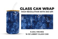 Blue Grunge Glass Can Wrap Product Image 1