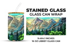 Scenery Stained Glass Glass Can Wrap Product Image 1