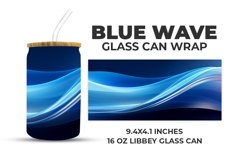 Blue Wave Glass Can Wrap Product Image 1