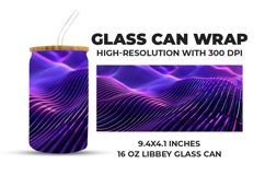 Purple Waves Glass Can Wrap Product Image 1