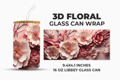 Floral Glass Can Wrap Product Image 1
