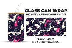 Abstract Art Glass Can Wrap Product Image 1