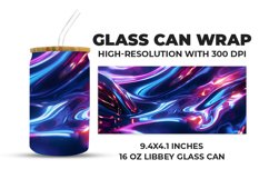 Blue Purple Glass Can Wrap Product Image 1