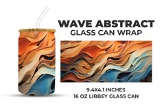 Wave Abstract Glass Can Wrap Product Image 1