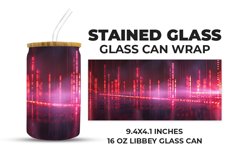 Red Lights Stained Glass Glass Can Wrap Product Image 1