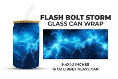 Flash Bolt Storm Glass Can Wrap Product Image 1