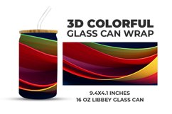 3D Colorful Glass Can Wrap Product Image 1