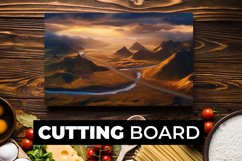 Mountain Valley Cutting Board sublimation Product Image 1