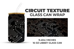 Circuit Texture Glass Can Wrap Product Image 1