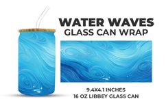 Water Waves Glass Can Wrap Product Image 1