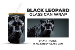 Black Leopard Glass Can Wrap Product Image 1