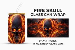 Fire Skull Glass Can Wrap Product Image 1