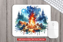 Campfire Mouse Pad Sublimation Product Image 1