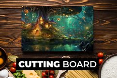 Fairy World Fantasy Cutting Board sublimation Product Image 1