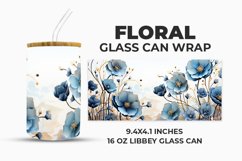 Floral Glass Can Wrap Product Image 1