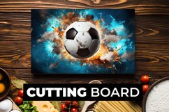 Football With Fire Cutting Board Sublimation Product Image 1