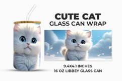 Cute Cat Glass Can Wrap Product Image 1