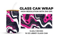 Abstract Art Glass Can Wrap Product Image 1