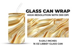Golden Waves Glass Can Wrap Product Image 1