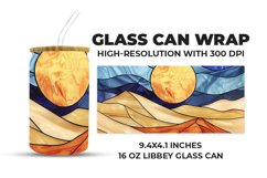 Sunset Stained Glass Glass Can Wrap Product Image 1