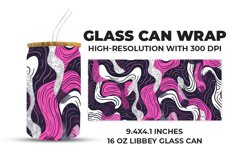 Abstract Art Glass Can Wrap Product Image 1