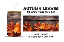 Autumn Leaves Glass Can Wrap Product Image 1