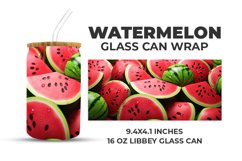 Watermelon Glass Can Wrap Product Image 1