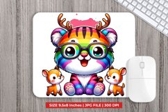 Cute Deer Mouse Pad Sublimation Product Image 1