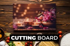 Candles With Flowers Cutting Board sublimation Product Image 1