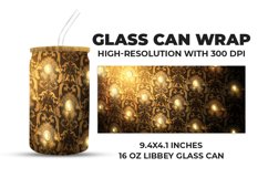 Vintage Pattern With Lights Glass Can Wrap Product Image 1