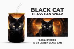 Black Cat Glass Can Wrap Product Image 1