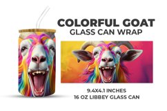 Colorful Goat Glass Can Wrap Product Image 1