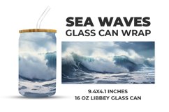 Sea Waves Glass Can Wrap Product Image 1