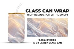 White Abstract Glass Can Wrap Product Image 1