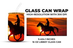 Cow Boy Glass Can Wrap Product Image 1