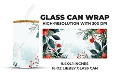 Floral Glass Can Wrap Product Image 1