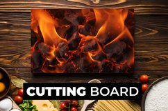 Burning Coals Cutting Board sublimation Product Image 1