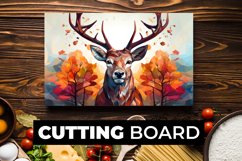 Polygon Deer Cutting Board sublimation Product Image 1