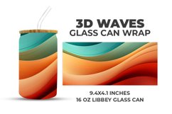 3D Waves Glass Can Wrap Product Image 1