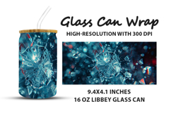 Broken Glass Glass Can Wrap Product Image 1