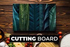Watercolor Leaves Cutting Board sublimation Product Image 1