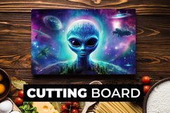Alien Cutting Board Sublimation Product Image 1