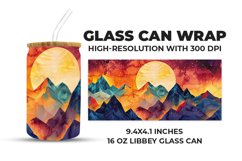 Mountains Glass Can Wrap Product Image 1
