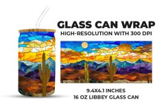 Nature Stained Glass Glass Can Wrap Product Image 1