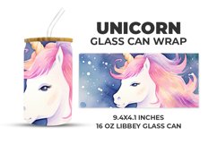 Unicorn Glass Can Wrap Product Image 1